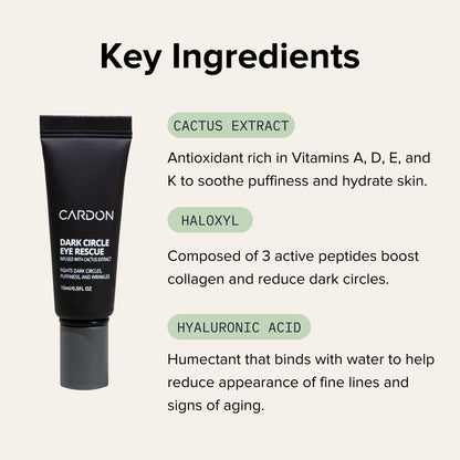 Cardon Dark Circle Rescue - Under Eye Roller Stick Massager - 2 Pack