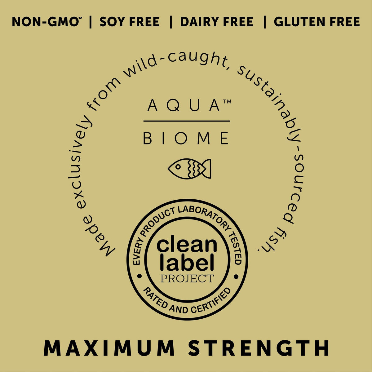 Aqua Biome by Enzymedica Omega 3 Fish Oil Maximum Strength - 120 Softgels - Fish Oil Omega 3 Fatty Acid Supplement for Women & Men, Source of DPA, EPA, & DHA, Heart & Brain Health Support, Gluten Free