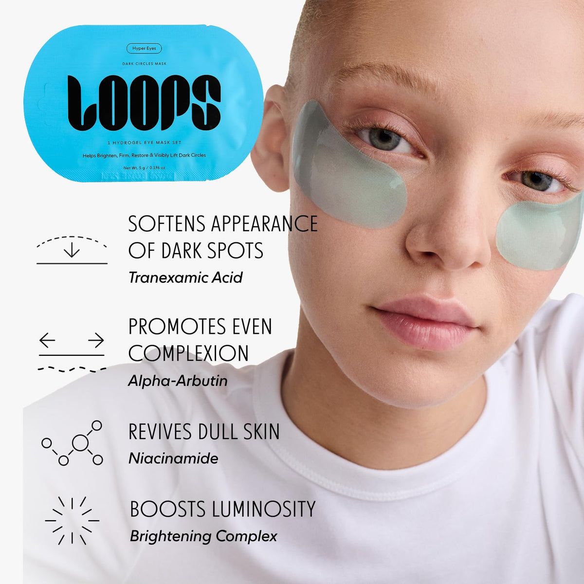 LOOPS Hyper Smooth Eye Hydrogel Eye Masks – Dark Circle & Smoothing 5pc