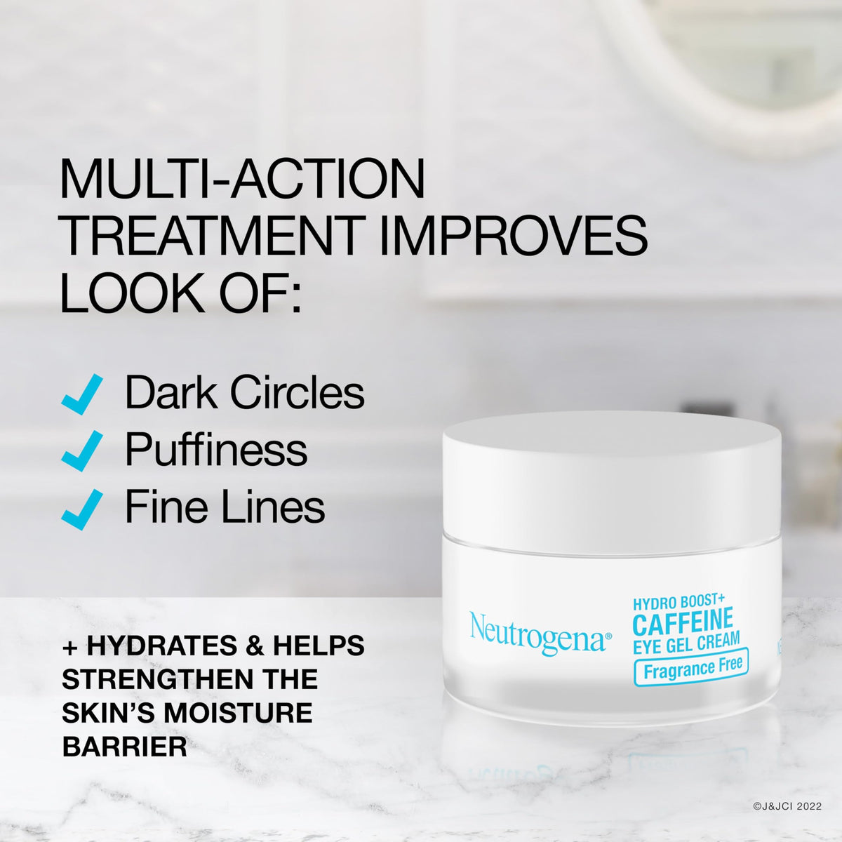 Neutrogena Hydro Boost + Eye Cream - Caffeine, Hyaluronic Acid & Peptides