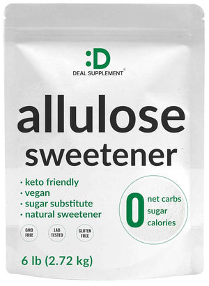 Allulose Sweetener 6 Pounds - Natural Sugar Substitutes, No Aftertaste - Keto Friendly, Vegan, Zero Net Carb, Zero Calorie - Great for Cooking & Baking