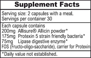 ALLIMAX Pre Pro - 60 Caps. Stabilized allicin Plus prebiotics, probiotics and Digestive enzymes. ALLIMAXBuy Supplements Australia