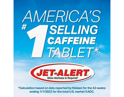 Jet Alert Double Strength Alertness Aid Caplets, 200mg-90 Ct Value Packs (6)