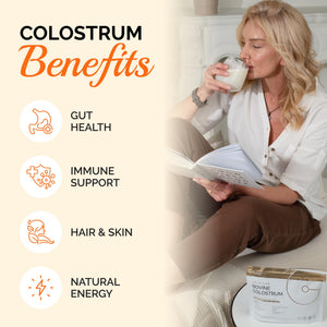 Folqs Bovine Colostrum Powder – First-Day Milking for Immune & Gut Support – 60 Servings – Supports Skin & Tissue Health – Made in USA - Amino Acids, Vitamins, Minerals – Kosher - Sustainably Sourced FolqsBuy Supplements Australia