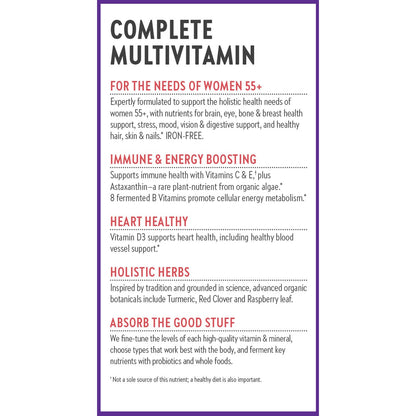 New Chapter Every Woman's One Daily 55+ - Multivitamin for Women - Supports Immune, Bone & Vision Health* - Gentle on the Stomach - Non-GMO, Gluten Free, Dairy Free, Vegetarian & Kosher - 48 Tablets