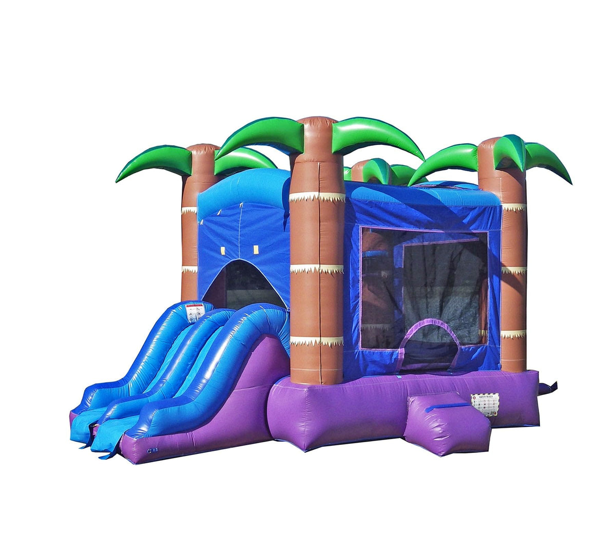 HeroKiddo 14’x18’ Enchanted Forest Inflatable Bounce House with Dual Lane Slide Combo, Built-in Basketball Hoop and Blower, 14.5' Tall Commercial PVC Jumper for Kids and Adult, Indoor & Outdoor