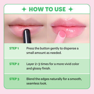 COLORGRAM Fruity Glass Stick 02 DARLING PAPAYA | Long-Lasting Juicy Lip Tint with Radiant, Glossy Finish | Melting Syrupy Texture for Vibrant, Hydrated Lips | Non-Sticky Shine COLORGRAMBuy Supplements Australia