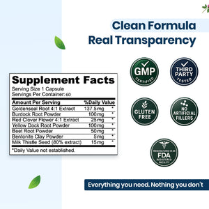 Extra Strength Fast Acting 7-in-ONE Advanced Formula - Full Body Cleanse - Detox & Liver Cleanse - Detox & Liver Repair, All Natural Toxins Remover, Healthy Cleansing Support for Liver (60 Capsule) Pure Health Brands buy supplements Au