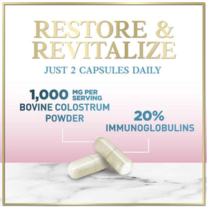 Bovine Colostrum Powder 1000mg Per Serving - with Immunoglobulins (IgG) for Immune Support, Energy & Gut Health Supplement, SP Colostrum Powder Pills,