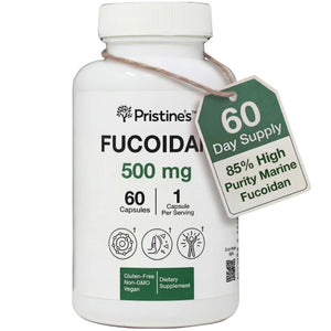 PRISTINE'S Fucoidan 500MG Immunity Supplement Capsules - 60 Day Supply - Brown Seaweed Extract - Potent Herbal Antioxidant Lung Health & Skin Health Support PRISTINE'SBuy Supplements Australia
