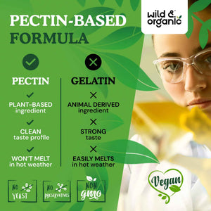 Wild & Organic Liver Support Gummies - Milk Thistle, Dandelion Root Extract for Liver Cleanse Detox - 60 Silymarin Milk Thistle Gummies