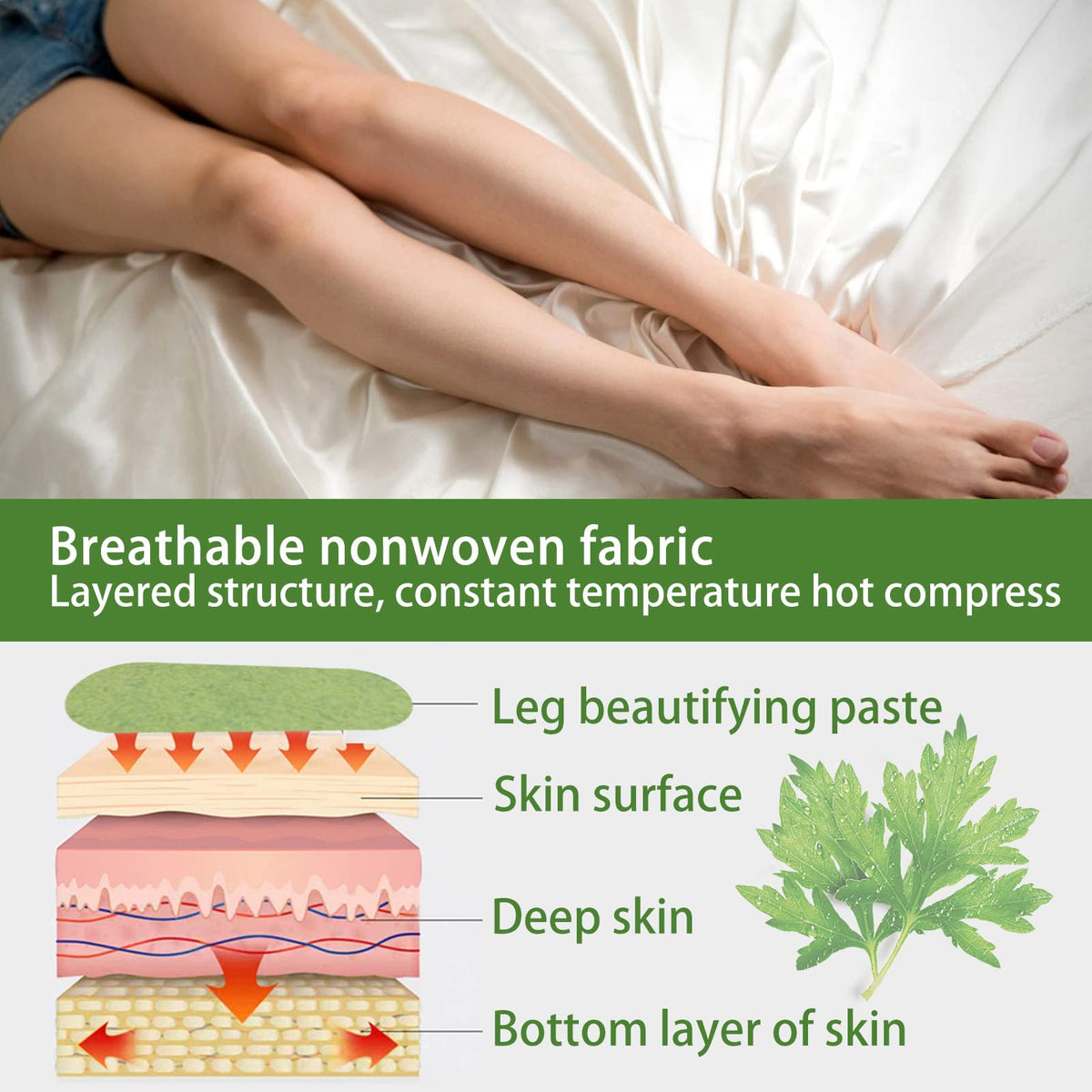 Herballegs Cellulite Reduction Patches, 2 Boxes/60PCS HerbalLegs Patches, Herbal Leg Lifting