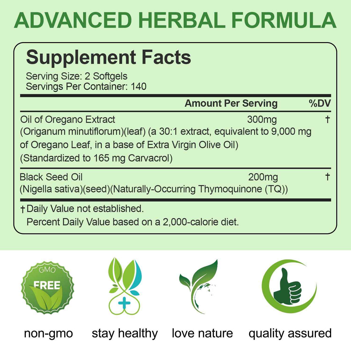 BEWORD Oil of Oregano with Black Seed Oil, 280 Softgels, 9000mg Per Serving - 2-in-1 Oregano Supplement for Immune Health with High Carvacrol & Thymoquinone - Plant-Based, Non-GMO