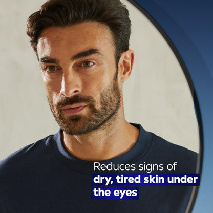 NIVEA MEN Age Defense Eye Cream (Pack of 2, 0.5 Fl Oz each) - 24H Hydrating Under Eye Treatment with Hyaluronic Acid