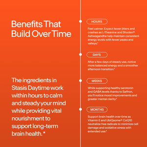 Stasis Daytime Energy & Focus Supplement for Men & Women with Vitamin D3, L Theanine, Ashwagandha & CoQ10, Cognitive Support Capsules for Morning Routines, Vegan, Non GMO, 25 Servings, 1 Month Supply STASISBuy Supplements Australia