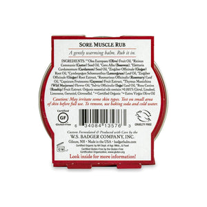 Badger Sore Muscle Rub Tin, Cayenne & Ginger, 2 oz (1 Pack) BadgerBuy Supplements Australia