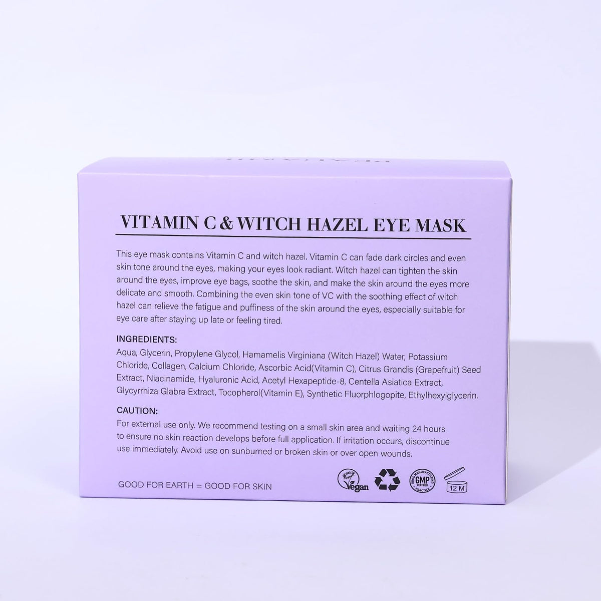 PEAUAMIE Under Eye Patches (30 Pairs) – Brightening Vitamin C & Soothing Witch Hazel Eye Mask for Dark Circles & Puffiness