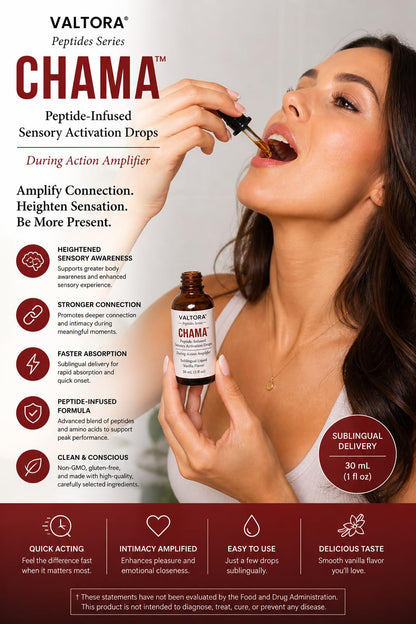 VALTORA CHAMA GetMiRite Women's Wellness Drops Plant-Based Liquid Formula Vanilla 30 mL Nutritional Supplement