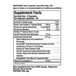 Colostrum-LD ImmuSynergy 10 Capsules - 120 Count-Immune Fortifying Ingredients - Vitamin C, D3, Zinc, Beta Glucan, Quercetin GastroDefenseBuy Supplements Australia