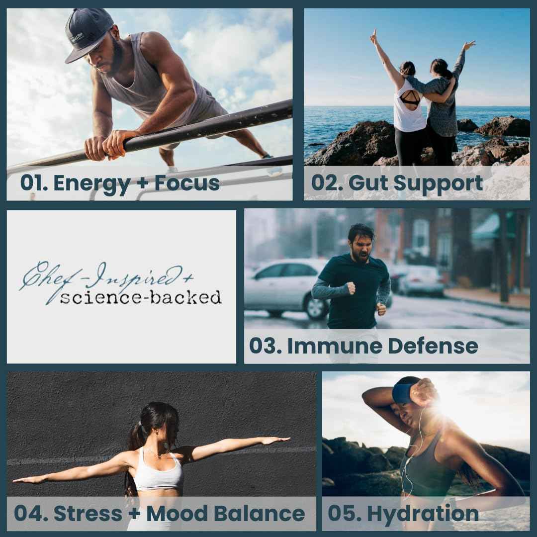 ELYXaR Daily Superfood Complex - Supplement Powder - 60+ Vitamins, Minerals, Wholefood-Sourced Ingredients, Stress Adaptogens, Pro & Prebiotics, Digestive Enzymes, & Electrolytes - 30 Servings