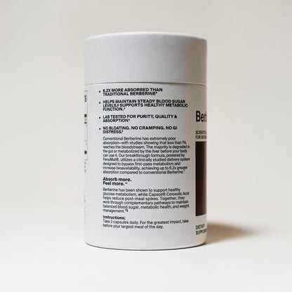 The Absorption Company Berberine, 60 Capsules, Enhanced Absorption - Bioavailable & Sustained Release, Liposomal, Stack with WLP-1