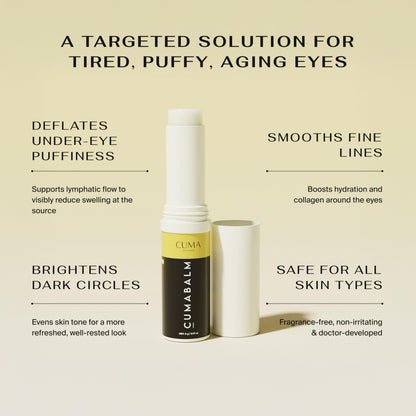 CumaBalm™ Eye Balm with Turmeric & Retinol for Puffy Eyes & Dark Circles - Vegan Anti-Aging Treatment