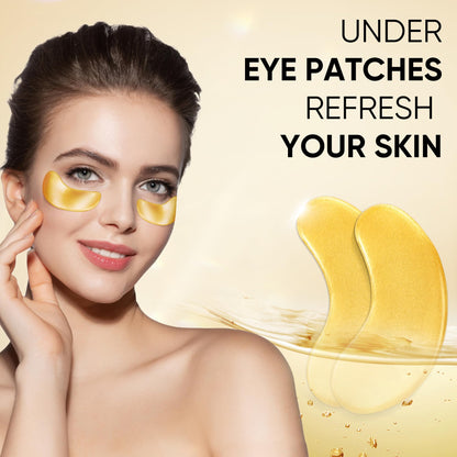 Bukamkom 24K Gold Eye Mask - 20 Pairs Luxury Collagen Treatment