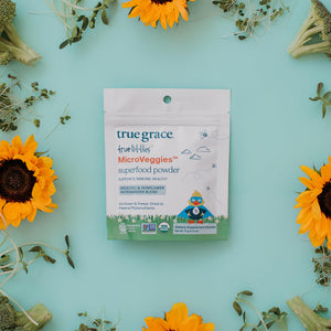 True Grace True Littles MicroVeggies - 0.4 oz - Kids Daily Superfood Powder for Immune Health - Gluten & Soy Free, Vegan, Regenerative Organic Certified - 30 Servings True GraceBuy Supplements Australia