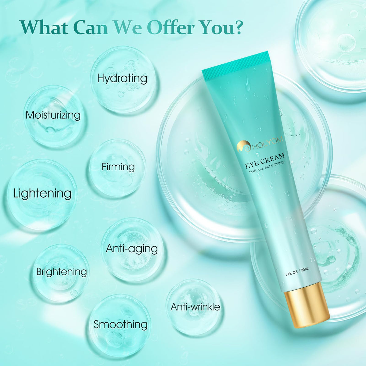 HOLYOM Advanced Eye Cream - Instant Firming & Tightening (1 oz)