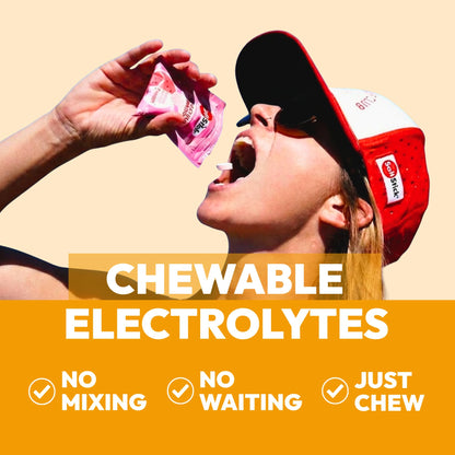 SaltStick Electrolyte FastChews Chewable Tablets, Lemon Lime, 120 count, 12 packets of 10 tablets each