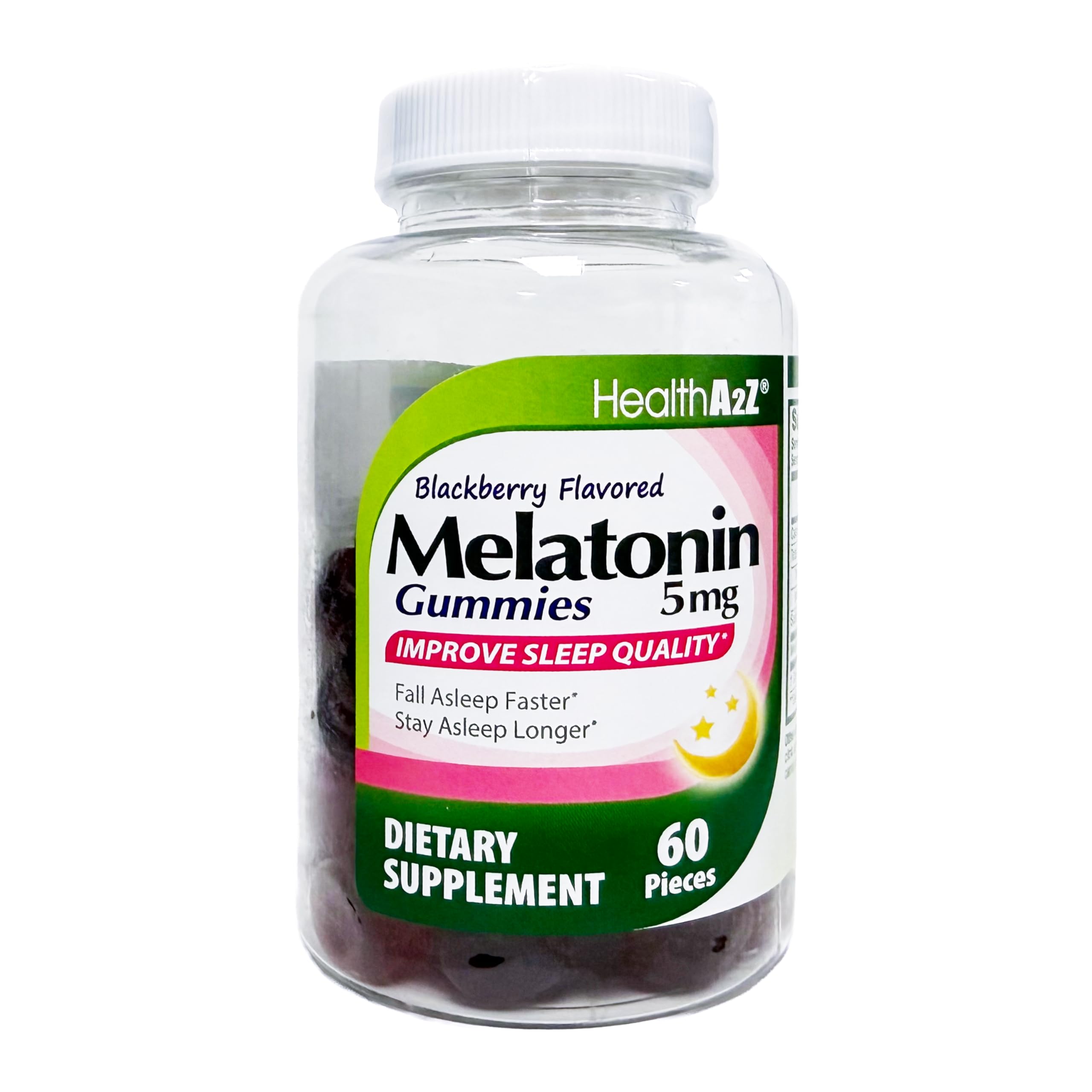 HealthA2Z® Melatonin Gummies| 60 Counts | 5mg | Natural Sleep Aid for Deep & Restful Sleep | BlackBerry Flavor | Sleep Aid Gummies