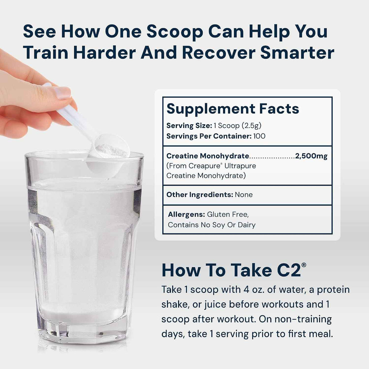 HPN C2 Creapure Creatine for Strength & Recovery, 100 Servings - Ultra-pure Creapure creatine supports strength, performance and recovery; vegan, non-GMO and independently tested.