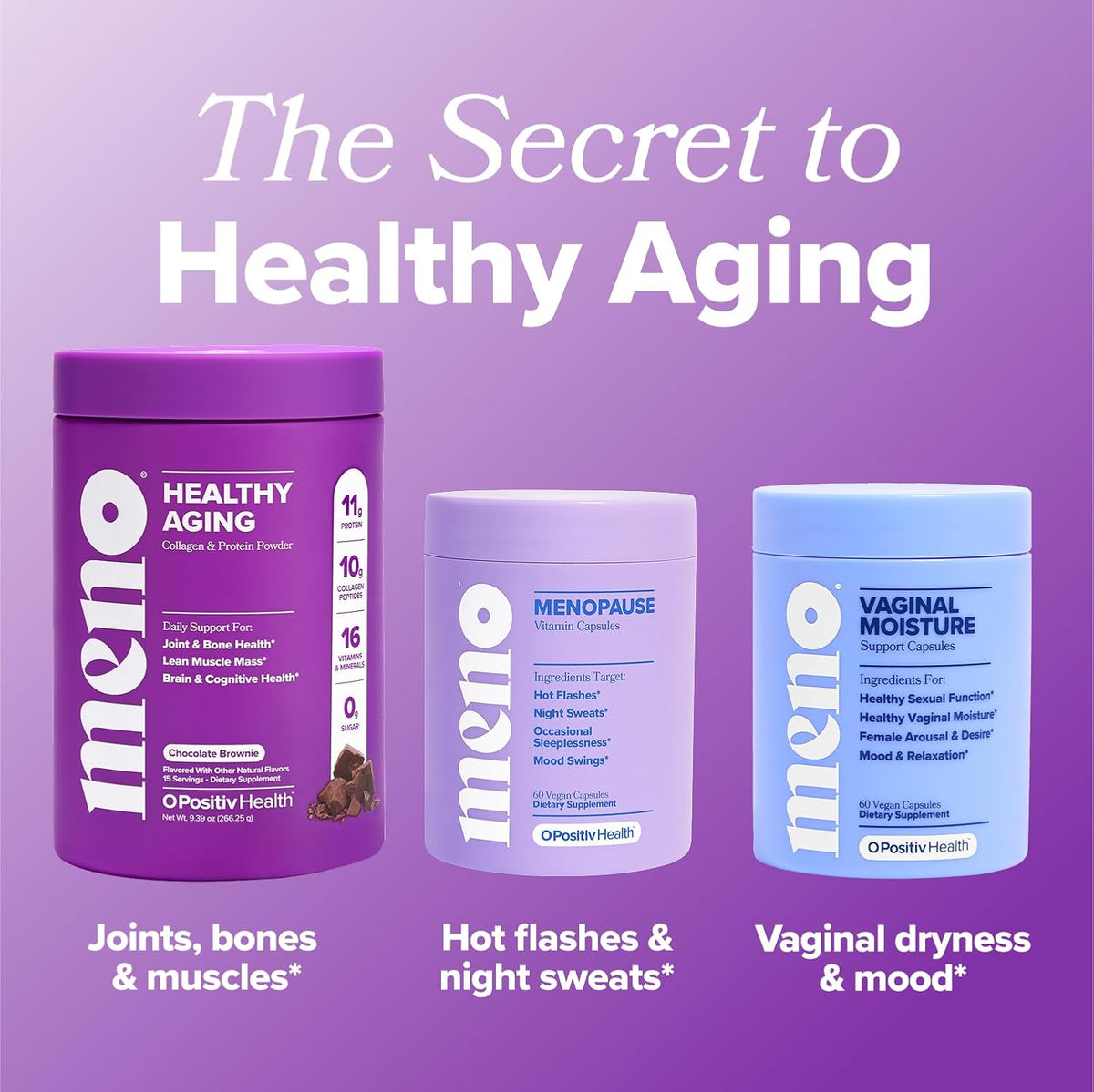 MENO Healthy Aging Collagen & Protein, Chocolate Brownie - 15 Servings