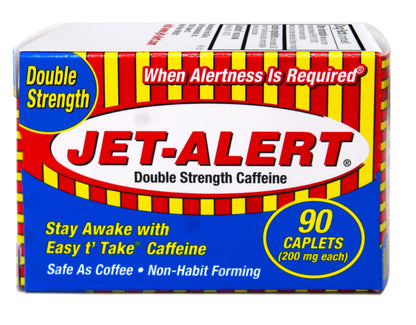 Jet Alert Double Strength Alertness Aid Caplets, 200mg-90 Ct Value Packs (6)