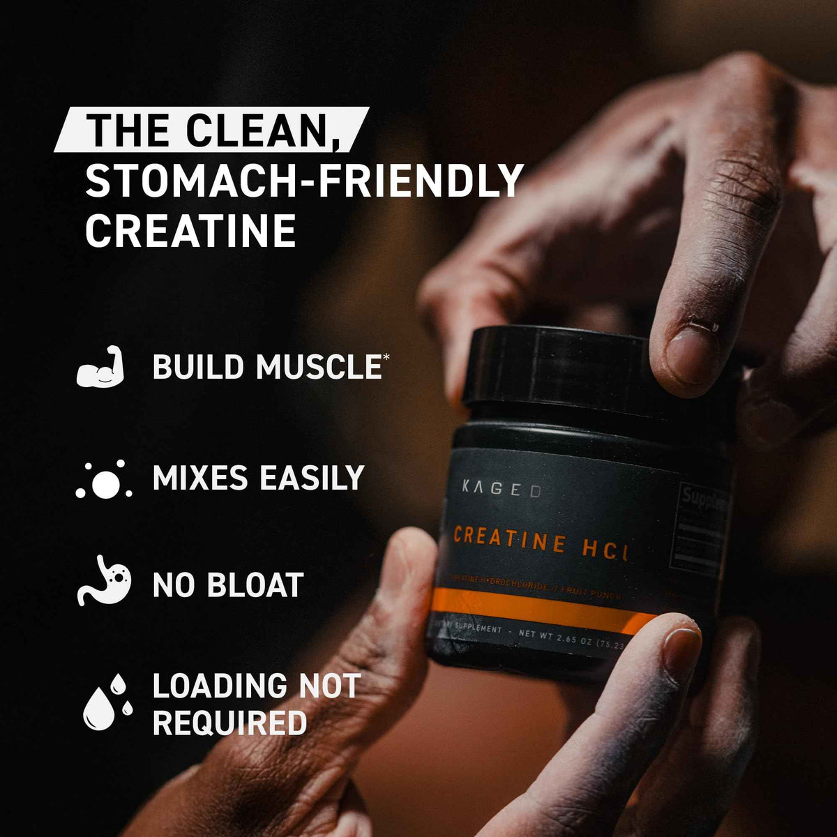 Kaged Creatine HCl Powder - 7X Concentrated vs Mono - Muscle Building & Recovery - High Absorption - No Bloating - Creatine for Men & Women