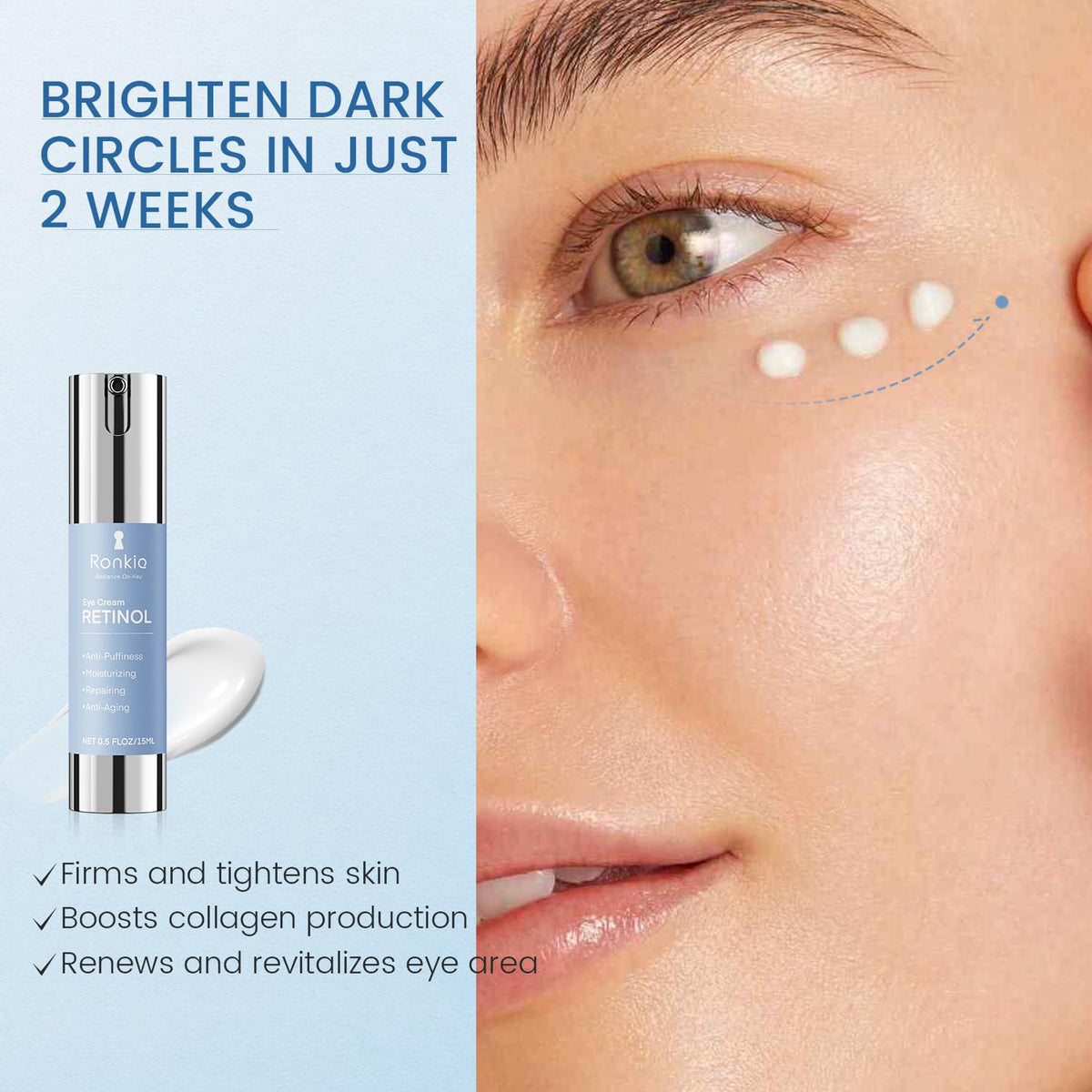 Retinol Night Care Eye Cream - Anti-Wrinkle & Dark Circles Treatment