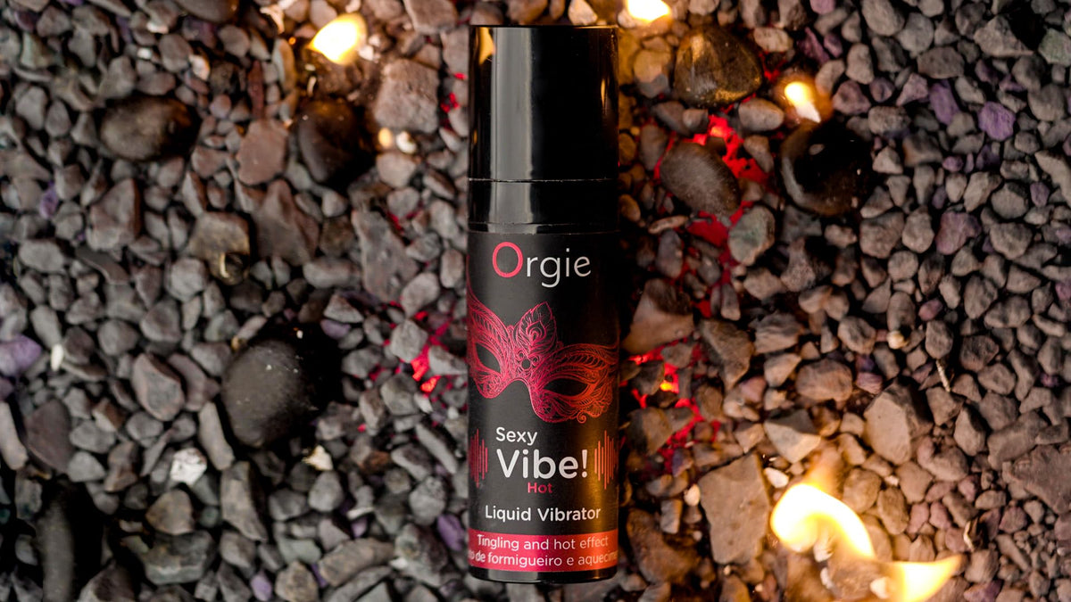 Orgie Sexy Vibe Hot Kissable Arousal Gel – Tingling & Warming Effect with Strawberry Flavor – 0.5 fl oz (15 ml)