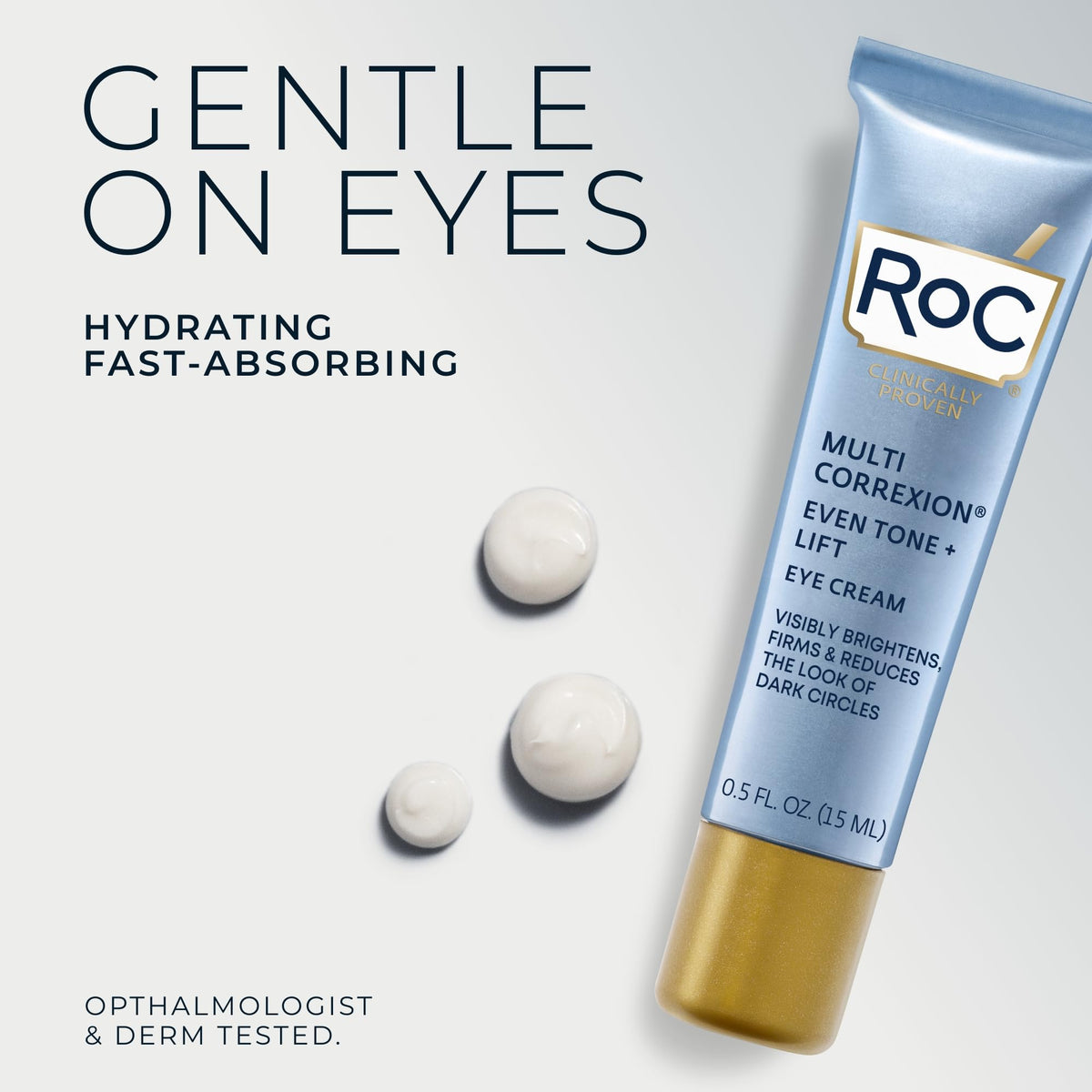 RoC Multi Correxion 5 in 1 Anti-Aging Eye Cream (0.5 oz) - Comprehensive Treatment for Dark Circles, Puffiness & Wrinkles