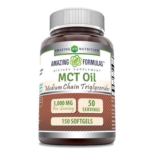 Amazing Formulas MCT Oil Supplement | 1000 Mg per Serving | Softgels | Non-GMO | Gluten-Free | Made in USA (1 Pack, 150 Count)