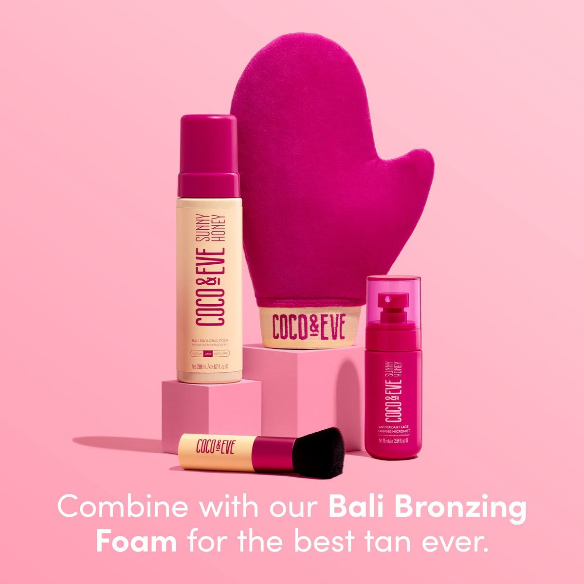 Coco & Eve Face Tanning Micromist - Sunless Facial Self Tanner Ultra Fine Mist for Face