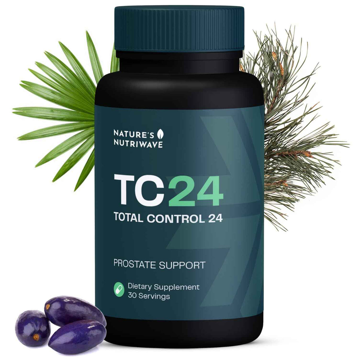 TC24 - Natural Supplement with Myrciaria Jaboticab, Lipophytol, Pygeum Africanum Extract & Boron - Non-GMO, Stimulant-Free, Easy-to-Take - Made in USA, GMP-Certified - 60 Capsules, 1 Month Supply