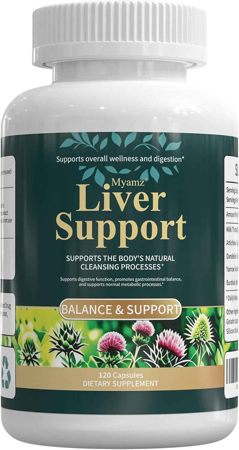 120 Capsules Milk Thistle Liver Cleanse Detox & Repair Supplement -Formulated Happy Liver Support - Liquid Herbal Supplements for Liver Health-Made in USA