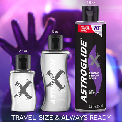 ASTROGLIDE Silicone Lube, X Premium Waterproof, Long-Lasting, 8.5 Fl Oz