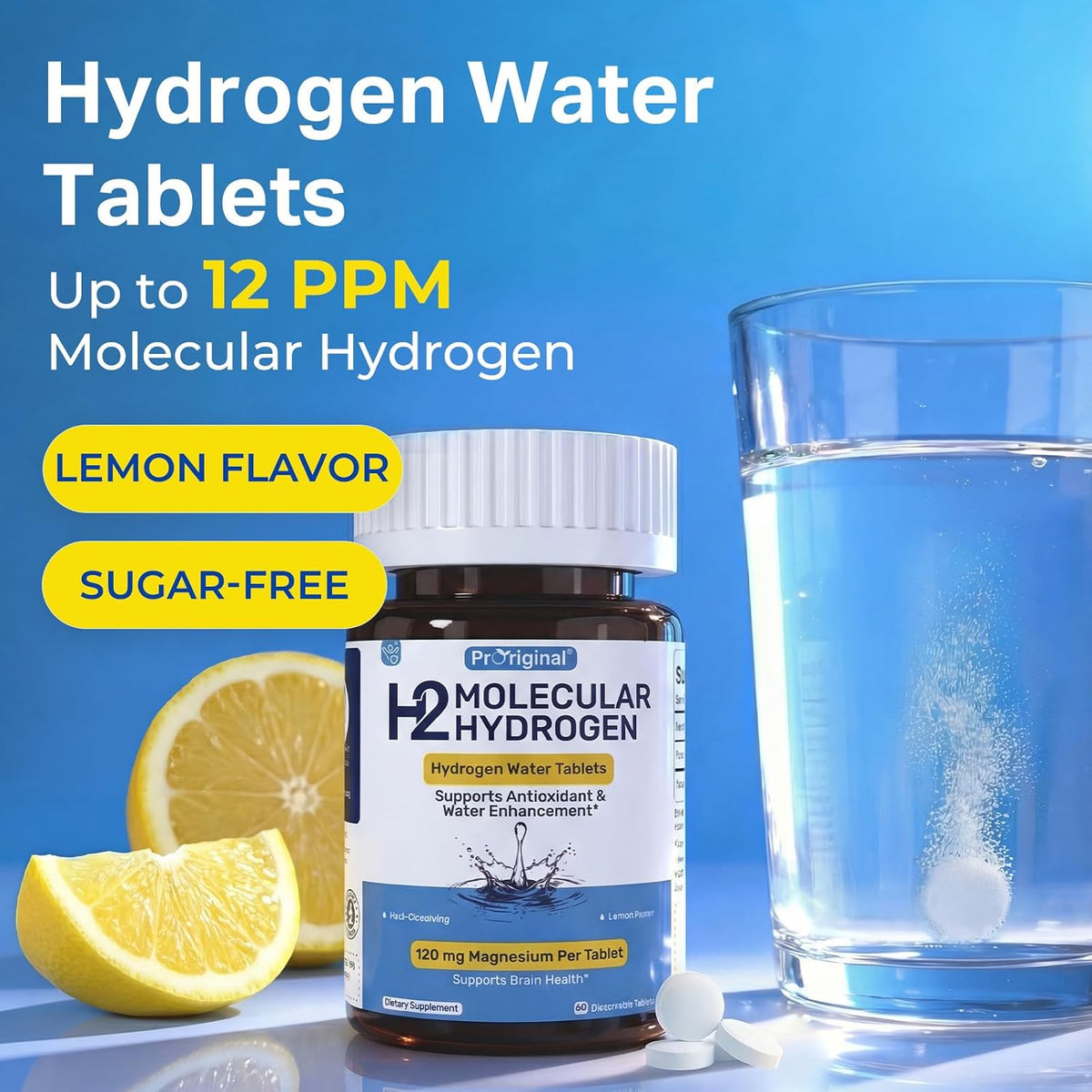 Lemon Flavor + Unflavored - 120 mg Magnesium-Based Reaction System - 120 Tablets Total