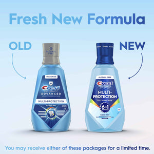 Crest Mouthwash Pro Health Multi-Protection, 1L, 2 Pack, 6-in-1 Benefits, Alcohol Free, Enamel Repair, Breath Freshener, Anti Cavity, Fluoride mouthwash, Bad Breath Treatment