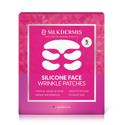 Reusable Silicone Face & Forehead Wrinkle Patches - 5 Pieces (1 Pack)