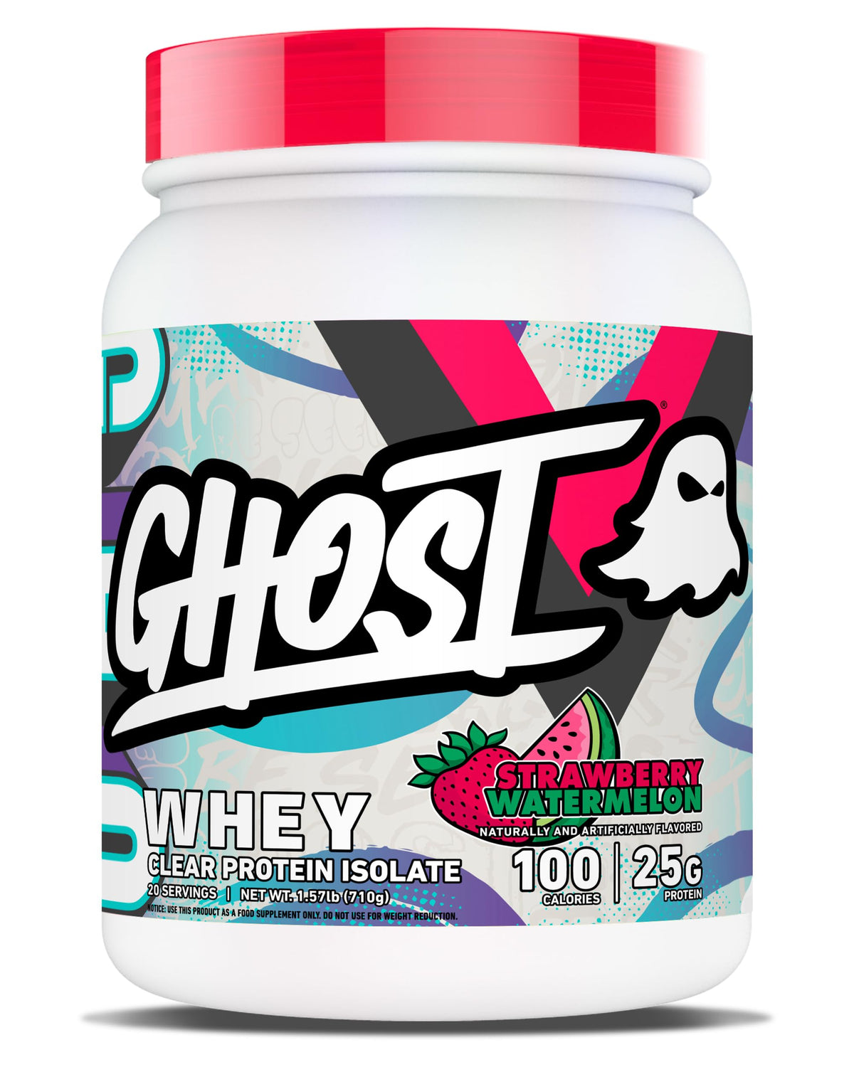GHOST Clear Whey Isolate Protein Powder, Blue Raspberry - 1.4 LB Tub, 25G of Whey Protein - Post Workout Drink for Muscle Gain & Recovery - Sugar Free, Soy Free & Zero Fat, 20 Servings