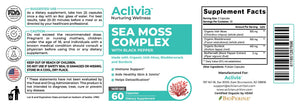 Aclivia - Organic Irish Sea Moss Capsules with Bladderwrack & Burdock Root - 102 Minerals Sea Moss Supplement - Thyroid Support, Immune Boost - Non-GMO (60 Count) AcliviaBuy Supplements Australia