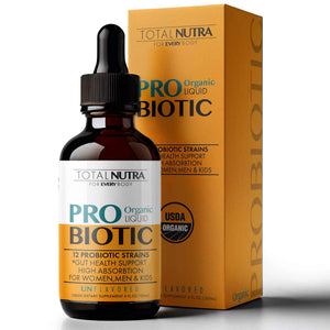 Liquid Probiotic for Women, Men, Kids, Toddler Probiotic: USDA Organic Probiotics, Vegan Probiotic Liquid & Alfalfa Blend + Acidophilus for Gut Health