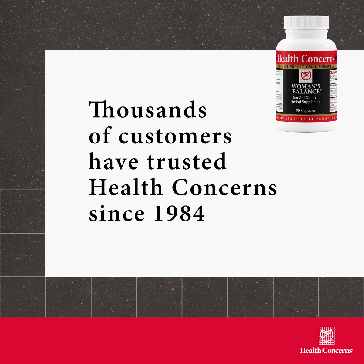 Health Concerns Woman's Balance - PMS Relief & Support Supplement for Women - Large, 90 Capsules